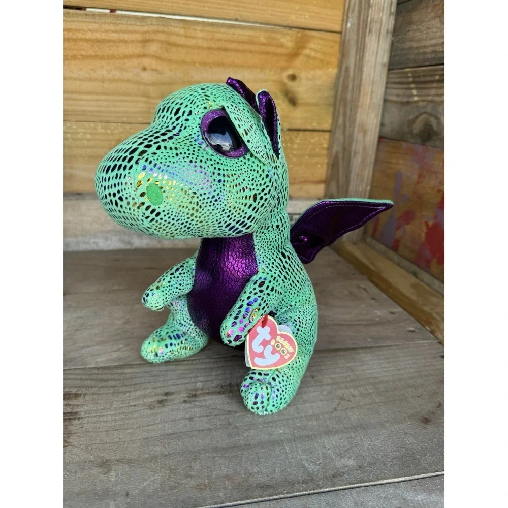 Ty‎ Beanie Boos Cinder The Green Dragon Plush Toy 9